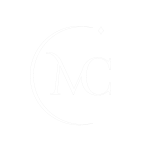 Logo blanc Manon Castello magicienne close-up